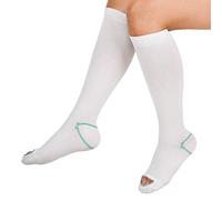 invera Anti calze di compressione dell'embolia, livello moderato del mmHg dei calzini unisex alti del tubo flessibile di Ted 15-20, bianco, Medium