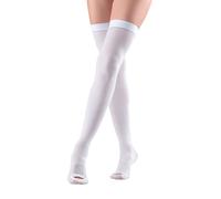 invera Calze a compressione alta coscia, unisex, 15-20 mmHg, livello moderato, bianco, X-Large