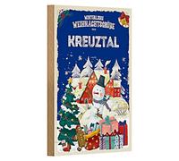 Invernali auguri di Natale | dalla Valle Croce | Targa in legno | 12 cm x 18 cm