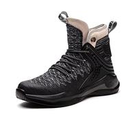 Invernali Scarpe Antinfortunistiche Alte Uomo Kevlar Antiscivolo Resistenti All'olio Punta in Acciaio Scarpe da Lavoro S3 Esterno Comode Traspiranti Grigio 43