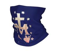 Inverno caldo all'aperto, medaglia miracolosa personalizzata bandana scaldacollo donne uomini escursionismo invernale sciarpa da sci ghetta medaglia di nostra signora delle grazie copertura del viso