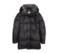 Inverno Caldo Bianco Goose Down Giacca Con Cappuccio Staccabile Uomini E Donne Moda Piumino, Nero, S