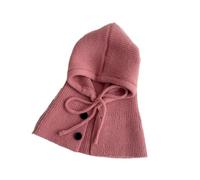 Inverno Caldo Collo in Lana Colletto Cappuccio con Coulisse Passamontagna Sciarpa Lavorata a Maglia a Righe magiche Berretto da Donna Berretto Solido Pullover Elastico (Color : WB68-3, Size : One Si