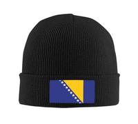 Inverno Cappelli Bosnia And Herzegovina Flag Morbido Beanie in Maglia Elastico Berretto Corsa Ciclismo Autunno Arrampicata