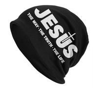 Inverno Cappello Caldo Unisex Il Modo La verità La Vita Skullies Berretti Berretti Inverno Maglieria Cappello Adulto Religione Fede Cristiana Bonnet Cappelli Regalo