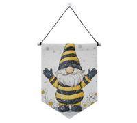 Inverno Cartoon Cute Gnome banner gancio per parete con asta telescopica bandiera gagliardetto bandiera decorazione esterna per Festival & giorno speciale