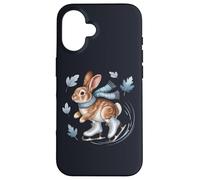 Inverno Coniglietto Pattinaggio su Ghiaccio Carino Anim Custodia per iPhone 16