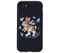 Inverno Coniglietto Pattinaggio su Ghiaccio Carino Anim Custodia per iPhone SE (2020) / 7 / 8
