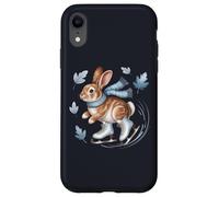 Inverno Coniglietto Pattinaggio su Ghiaccio Carino Anim Custodia per iPhone XR
