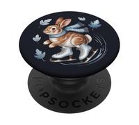 Inverno Coniglietto Pattinaggio su Ghiaccio Carino Anim PopSockets PopGrip Adesivo