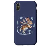 Inverno Coniglietto Pattinaggio su Ghiaccio Natura Carino Custodia per iPhone X/XS