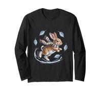 Inverno Coniglietto Pattinaggio su Ghiaccio Natura Carino Maglia a Manica