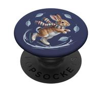 Inverno Coniglietto Pattinaggio su Ghiaccio Natura Carino PopSockets PopGrip Adesivo