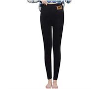 Inverno donna casuale vita lunga stampato caldo pantaloni alti stile donna donna saggio tenere pantaloni, Nero , XXL