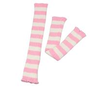 Inverno e autunno caldi calzini sciolti alla moda retrò a maglia gamba per le ragazze, Rosa chiaro., Taglia unica