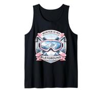 Inverno è Il Mio Parco Giochi Amante dello Sci Donna Sci Ragazza Sciatore Canotta