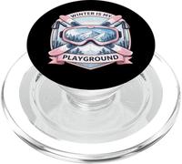 Inverno è il mio parco giochi Amante dello sci Donna Sci Ragazza Sciatore PopSockets PopGrip per MagSafe