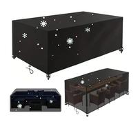 Inverno - Fodera per salotto da giardino, esterno, 145 x 135 x 60 cm, tessuto Oxford 420 D, resistente al vento, pioggia UV, per protezione contro il freddo e la pioggia, set da tavolo e divano con