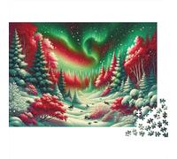 Inverno incantato, Aurora Puzzle 1000Pcs Decorazione Per La Casa. Rilassamento E Intelligence Per Adulti E Bambini Da 14 Anni 70x50cm/1000pcs