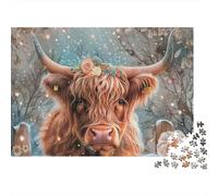Inverno mucche Highland Rompicapo 1000 Pezzi In Resistente E Durevole, Un Gioco Di Puzzle Per Brain Training Puzzle, Ideale Per Decorazione Casa, Enigma Del Regalo Di Natale 52x38cm/1000pcs
