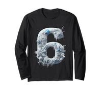 Inverno Numero Sei Fiocchi di Neve Frozen Tema Maglia a Manica