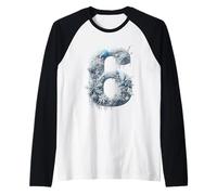 Inverno Numero Sei Fiocchi di Neve Frozen Tema Maglia con Maniche Raglan