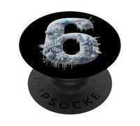 Inverno numero sei fiocchi di neve Frozen tema PopSockets PopGrip Adesivo