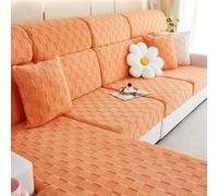 Inverno Peluche Copridivano Integrale Europeo Coperture per Divani | Su Misura Addensare Moderno Soluzioni Per L'Imbottitura Del Divano(F,Large 4 seater cover)