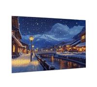 Inverno Puzzle 5000 Pezzi Adulti, 5D DIY Puzzle Città Pattern Design con Confezione Regalo per Regalo Donna, Attività Famiglie Impegnative Principianti per Home Wall Bedroom Decor 105 x 156 cm -100Y