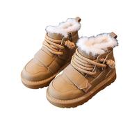 Inverno Ragazze Ragazzi Stivaletti Confortevole Caldo Foderato Scarpe Casual Scarpe Sportive Outdoor Bambini Bambino Vecchi Stivali per Ragazzi, Giallo, 26 EU