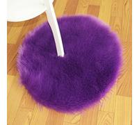 Inverno Spesso Rotondo Finta Pelliccia Cuscino Soffice Caldo Sedia Pads Tappeto