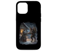 Inverno Strega Dea Pagana Yule Folklore Celeste Neve Arte Custodia per iPhone 12/12 Pro