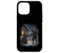 Inverno Strega Dea Pagana Yule Folklore Celeste Neve Arte Custodia per iPhone 12 Pro Max