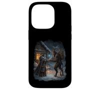 Inverno Strega Dea Pagana Yule Folklore Celeste Neve Arte Custodia per iPhone 14 Pro
