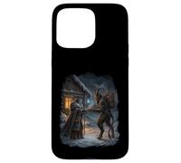 Inverno Strega Dea Pagana Yule Folklore Celeste Neve Arte Custodia per iPhone 15 Pro Max
