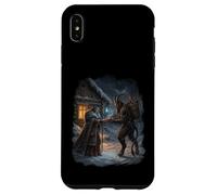 Inverno Strega Dea Pagana Yule Folklore Celeste Neve Arte Custodia per iPhone XS Max
