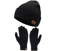Inverno Termici Cappello Berretto E Touchscreen Guanti Set Con Fodera in Pile pe