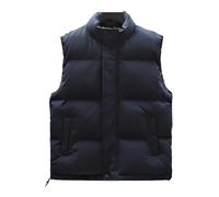 Inverno Uomini D'anatra Down Vest Donne Senza Maniche Piumino Gilet Solido Ultra Sottile Caldo Leggero Piumino Gilet, Blu navy, XX-Large