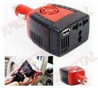 INVERTER 150W 12V 220V PRESA ACCENDISIGARI AUTO CAMPER MOTO con PORTA USB 150