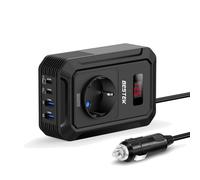 Inverter 200W BESTEK 12V-240V con Presa AC e 4 Porte USB - Leggero e Efficiente