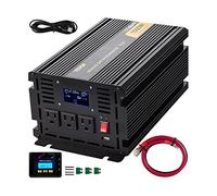 Inverter a onda sinusoidale modificata DC12V / DC24V a AC120V Schermo LCD in lega di alluminio e amp;Indicatori LED for l'alimentazione della casa dell'auto Per uso fai da te(1500W)