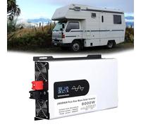 Inverter a onda sinusoidale pura, invertitore per auto a onda sinusoidale modificata, convertitore di potenza intelligente per auto, camion, casa, veicoli, laptop, viaggi (6000 W, 12 V)