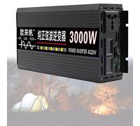 Inverter a onda sinusoidale pura, Trasformatore convertitore ad alta tensione for veicoli da 1000 W, 2000 W, 3000 W e 4000 W, 12 V/24 V/48 V/60 V a 110 V/230 V CA, for casa e camper.(3000W,48Vto220V)