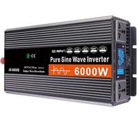 Inverter A Onde Pure 12V 24V 48V 60V 72V To 110V/220V Trasformatore 3000W-6000W Convertitore Di Potenza DC-AC Picco Con Display LCD Per Automobili, Camper, Barche, Solare(6000W,60V to 110V)