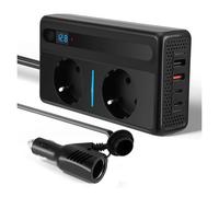 Inverter Auto Convertitore Convertitore Tensione Auto Da 300 W DC 12 V A AC 230 4 Porte USB Caricatore Ricarica Rapida Presa Accendisigari