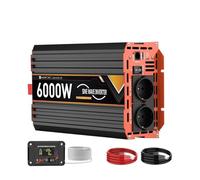 Inverter Auto Convertitore DC 12V 24V A AC 230V 50HZ Presa UE LCD Voltmetro Auto Convertitore Trasformatore 6000W Potenza Picco Inverter Onda Sinusoidale Per Pura
