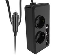 Inverter Auto da Accendisigari Adattatore Batteria Veicolo Portatile | Caricatore Multiuso Intelligente per Droni Cellulari Laptop Viaggio