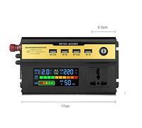 Inverter Auto, Inverter di potenza a onda sinusoidale modificata Peak 6000W Inverter di potenza DC 12V a AC 220 Convertitore con caricatore USB Inverter for auto a onda sinusoidale universale a doppia