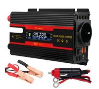 Inverter, convertitore di tensione, DC 12 V/24 V a AC 230 V, convertitore a onda sinusoidale modificata, 2.000 W con presa EU, 2 USB e schermo LCD, convertitore di corrente, adattatore per auto, auto