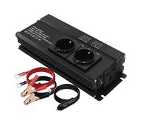 Inverter Convertitore Potenza Per Auto Inverter 1300W/2600W DC12V AC220V UE E Presa Universale Uscita USB Tensione Ricarica Rapida Invertitore Display LED Convertitore Tensione(12V,1000W-2000W black)